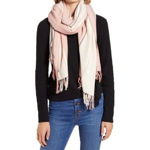 Madewell Maui Stripe Silk Noil Cape Scarf